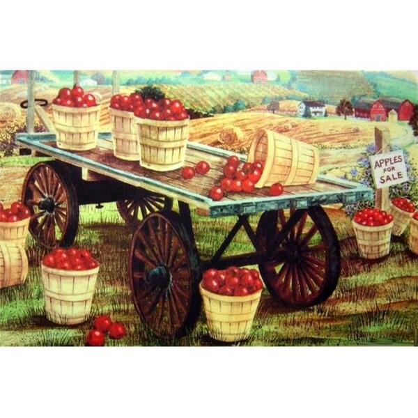 Custom Printed Rugs Custom Printed Rugs Dm-01 Apple Wagon Door Mat DM 01 - main